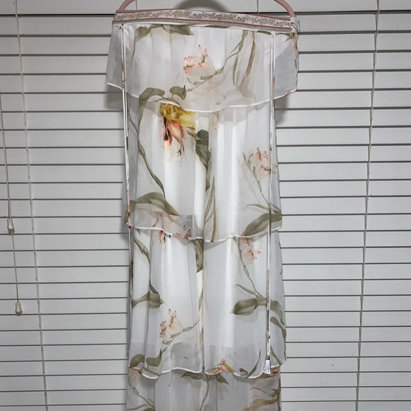 Strapless Floral Maxi Dress - Picture 4 of 6